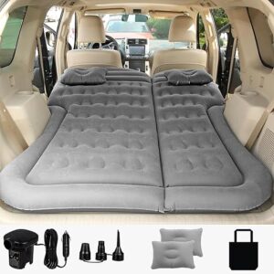 SAYGOGO SUV Air Mattress Camping Bed Cushion Pillow – Inflatable Thickened Car Air Bed with Air Pump Portable Sleeping Pad Mattress for Hom…