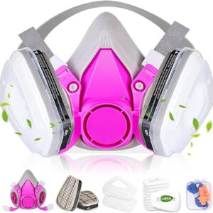 Respirator Mask with Filters, Gas Masks Survival Nuclear and Chemical – Reusable Respirator for Vapors, Painting