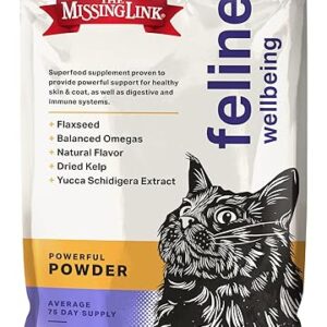 The Missing Link Feline Superfood Supplement Powder 6oz Bag, Veterinarian Formulated, Balanced Omega 3 & 6 for Healthy Skin & Coat, Digestio…