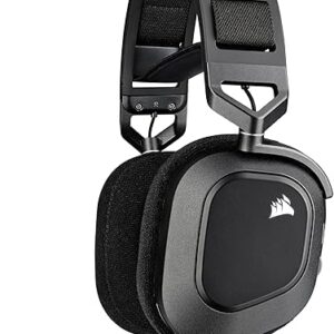 CORSAIR HS80 RGB WIRELESS Multiplatform Gaming Headset – Dolby Atmos – Lightweight Comfort Design – Broadcast Quality Microphone – iCUE Com…