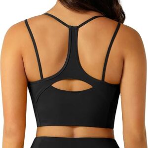 XUNYU Women’s Longline Padded Sports Bra