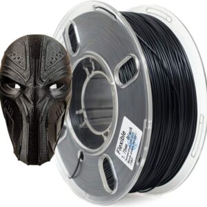 TPU Filament PRILINE,98A TPU Flexible Soft 3D Printer Filament 1KG 1.75mm Spool,Black