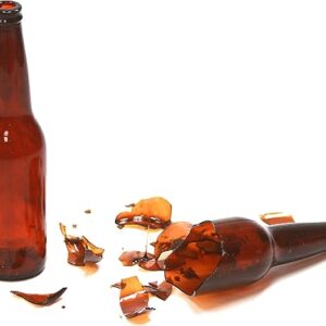 SMASHProps Breakaway Standard Beer or Soda Bottle Prop – Amber Brown Translucent – Amber Brown Translucent