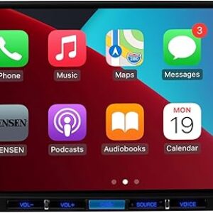 JENSEN CAR710-4 7-inch Certified Apple CarPlay Android Auto | Double DIN Touchscreen Car Stereo Radio | Bluetooth Hands Free Calling & Music…