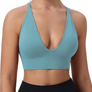 Women’s Deep V-Neck Strappy Sports Bra