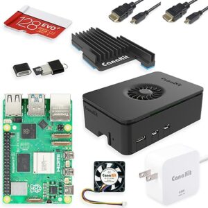 CanaKit Raspberry Pi 5 Starter Kit PRO – Turbine Black (128GB Edition) (8GB RAM)