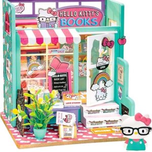 Hands Craft Hello Kitty DIY Miniature Bookstore – Miniature Scene – Adorable Mini Dollhouse – Creative Craft Kit for Adults & Kids