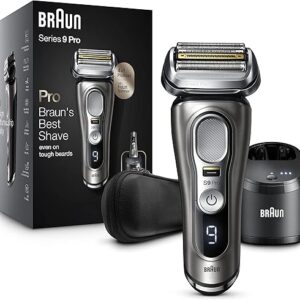 Braun Electric Razor for Men, Series 9 Pro 9465cc Wet & Dry Electric Foil Shaver with ProLift Beard Trimmer, Cleaning & Charging SmartCare …