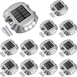 12-Pack VOLISUN Waterproof Solar Deck Lights