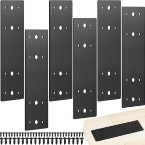Tandefio 6 Pcs Steel Flat Plates with Screws