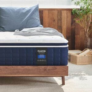 Coolvie Full Size Mattress, 12 Inch Medium Feel Full Mattress in a Box, Hybrid Construction Individual Pocket Springs with Memory Foam, Cool…