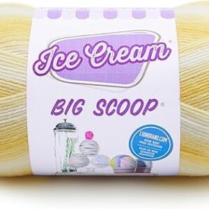 Lion Brand Yarn Ice Cream Big Scoop Yarn, Lemon Meringue