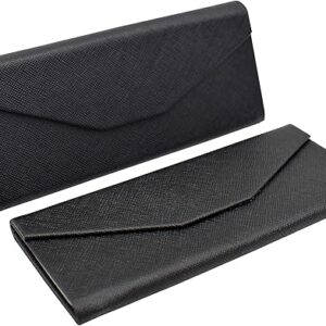 Real Sic Glasses Case for Men and Women – Magnetic Folding Hard Shell Sunglass Holder – Inspired by Solid Color