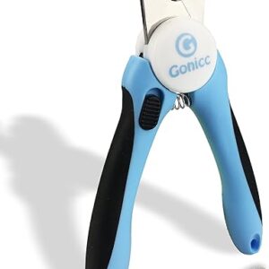 gonicc Professional Small Dog and Cat Nail Clippers Sharp Stainless Steel Pet Nail Trimmers(with Free Nail File in Handle), for Rabbit, Smal…