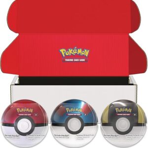 Pokémon TCG: Poké Ball Tin 3-Pack Bundle 2024- Poké Ball, Great Ball, Ultra Ball. AMAZON EXCLUSIVE (Includes 9 Scarlet & Violet Booster Pac…