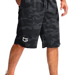 G Gradual Men’s Basketball Shorts with Zipper Pockets Lightweight Quick Dry 11″ Long Shorts for Men Athletic Gym