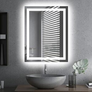Amorho 28″x36″ Dimmable LED Bathroom Mirror