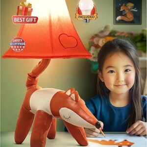 Fox Table Lamp for Kids Bedroom – Gift for All Ages, Cute Animal Lamp Toddler Girls Boys, Fox Room Decor Girls, Birthday Gifts Kids 3 4 5 6…