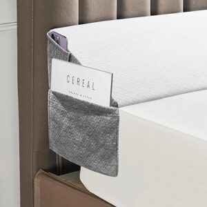 VVZ Twin Size Bed Wedge Pillow for Headboard, Pillow Wedge for Headboard Gap(0-7″), 30D Memory Foam Bed Gap Filler with 2 Side Big Pocket (…