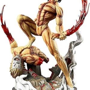 Eren Jaeger Anime Figure, 29cm Action Figure Eren Jaeger & Agito no Kyojin Anime Model Fight Scene Statue PVC Handmade Collectibles Desktop…
