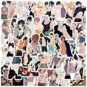 50pcs Cool Anime Boys Waterproof Stickers