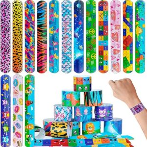 48 Pack Kids Slap Bracelets Party Favors