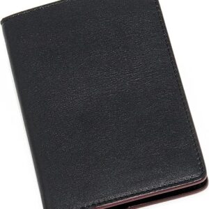 Maruse Italian Leather Passport Cover for Men and Women, Handmade in Italy, Black