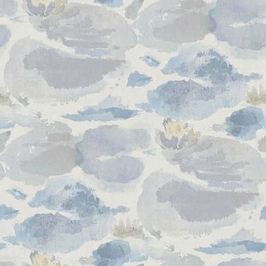 NuWallpaper Water Lily Blue Peel & Stick