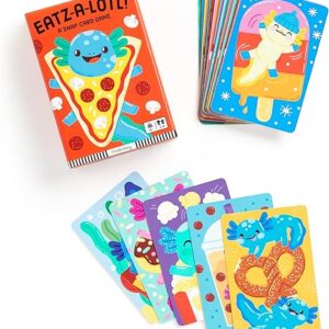 Mudpuppy Eatz-a-lotl! – Axolotl Version of Classic Kids Snap Card Game with Cute Illustrations of Axolotls for Children Ages 4 and Up, 2-4 …
