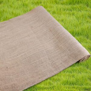 Agfabric Burlap Fabric 64 inchx15 Feet,Natural Burlap Roll, Multipurpose Jute Fiber Material for Gardening,Wedding Table Runners,Crafts,Decor