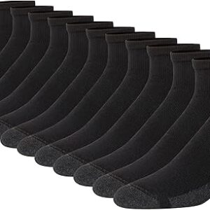 Hanes Men’s Max Cushioned Ankle Socks, Multipacks