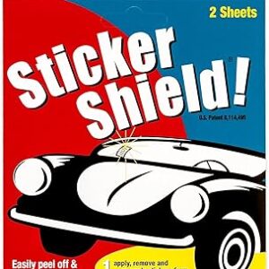 Windshield Sticker Applicator for Easy Application, Removal and Re-Application from Car to Car – 4 inch x 6 inch Sheets (Pack of 2 Sheets)
