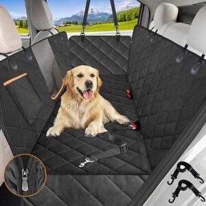 Kytely Dog Car Seat Cover for Back Seat,600D Heavy Duty Dog Hammock for Car with Side Flap,100% Waterproof Pet Backseat Cover, Anti-Scratch …