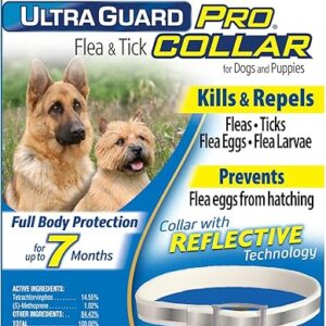 Hartz UltraGuard Pro Reflective Flea & Tick Collar for Dogs and Puppies, 7 Month Flea and Tick Prevention Per Collar, 1 Count