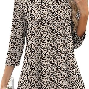 LOMON 3/4 Sleeve Tunic Tops for Women