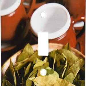 3dRose LLC lsp_86965_1 Peru, Cuzco Coca Leaves and Tea Cups Sa17 Bja0152 Jaynes Gallery Single Toggle Switch