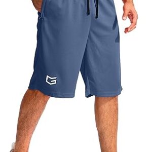 G Gradual Men’s Basketball Shorts with Zipper Pockets Lightweight Quick Dry 11″ Long Shorts for Men Athletic Gym