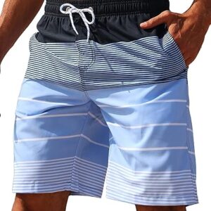 ELETOP Men’s Swim Trunks Quick Dry Bathing Suit Swimming Board Shorts Mesh Lining Beach Swimwear