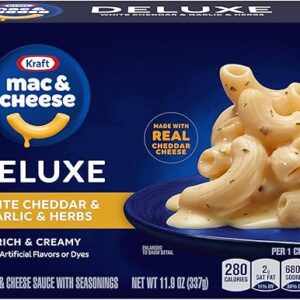 Kraft Deluxe White Cheddar & Garlic & Herbs Macaroni & Cheese Dinner (11.9 oz Box)