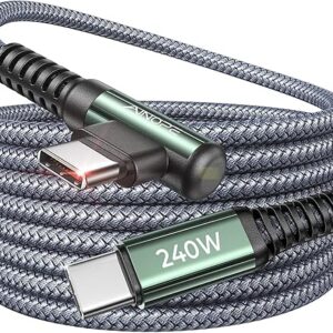 AINOPE 240W USB C to USB C Cable Right Angle [10FT] C to C Cable Fast Charging,USBC to USBC Charger Cord Type C Fits iPhone 16 15 Pro Max P…