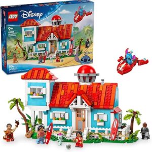 LEGO Disney Lilo and Stitch Beach House Toy – Building Playset for Kids, Girls and Boys, Ages 9+ – Includes 5 Minifigures – Disney Gift Ide…