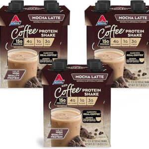Atkins Mocha Latte Iced Coffee Protein Shake, 15g Protein, Low Glycemic, 4g Net Carb, 1g Sugar, Keto Friendly