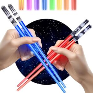 Lightsaber Led Light Up Chopsticks (2-Pairs, Blue & Red)