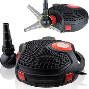 Alpine Corporation – Eco-Sphere 1400GPH Energy-Saving Pond Pump with 33-ft Cord for Ponds, Fountains, Waterfalls & Filtration Systems – Ene…