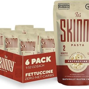 It’s Skinny Fettuccine Pasta – Low Carb Pasta, Gluten Free, Keto & Vegan-Friendly, Shirataki Konjac, Sugar-Free, High in Fiber, Only 4.5 Cal…