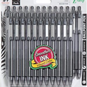 Zebra Z-Grip Retractable Ballpoint Pen, 24-Pack
