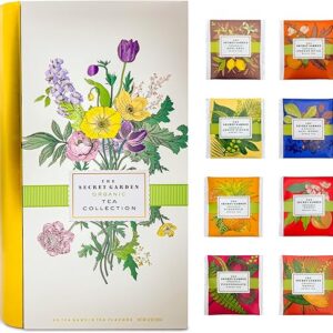 Premium Organic Tea Bag 80 Pack Sampler Designer Tin Book Gift Set 10 Per Flavor Assorted Variety Exotic Fruit Herbal Black And Green Teas …