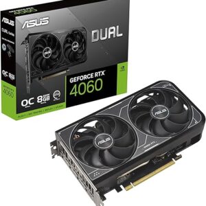 ASUS Dual GeForce RTX™ 4060 V2 OC Edition (PCIe 4.0, 8GB GDDR6, DLSS 3, HDMI 2.1a, DisplayPort 1.4a, 2-Slot Design, Axial-tech Fan Design, 0…