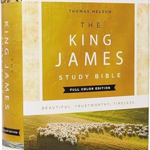 The King James Study Bible, Full-Color Edition, Cloth-bound Hardcover, Red Letter: KJV Holy Bible