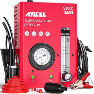 ANCEL S3000 PRO Automotive Smoke Machine with Built-in Air Pump and Pressure Gauge. Professional Vehicle Leak Diagnostic Detector Tools Kit …
